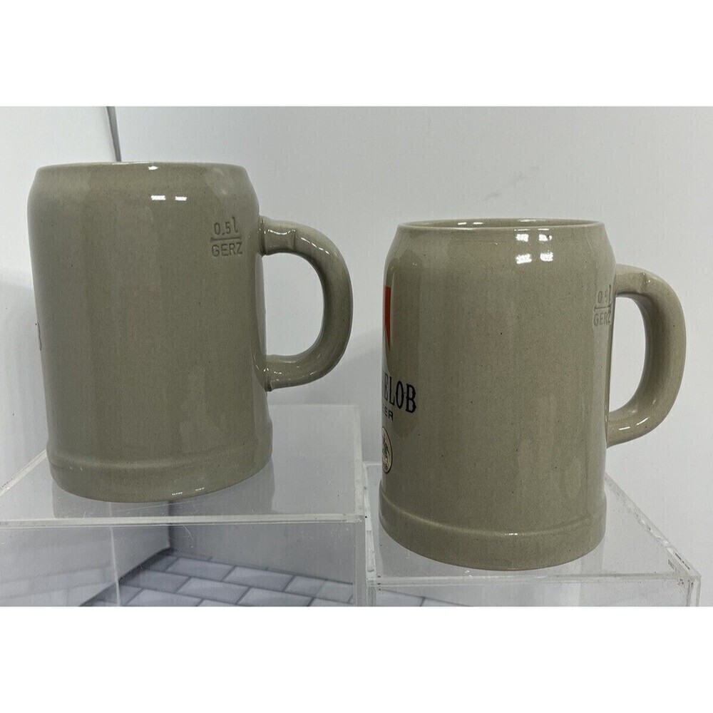 Vintage 2 MICHELOB Beer German Large Ceramic Beer Mug RARE .5L Peter Simon GERZ - Picture 4 of 13